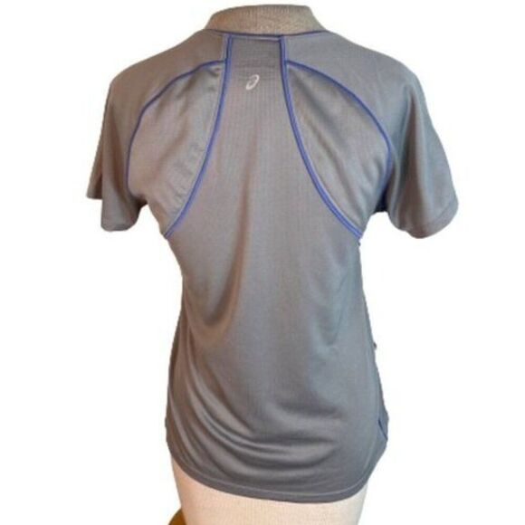 Asics Active Athletic Short Sleeve Top T Tee Shirt Gray S Small - Picture 3 of 5